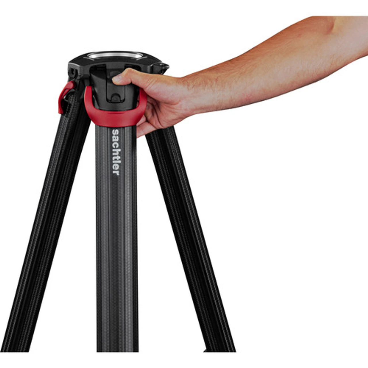 Sachtler Flowtech 100 MS Carbon Fiber Tripod With Mid-Level Spreader & Rubber Feet 17 Sachtler Flowtech 100 MS Carbon Fiber Tripod With Mid-Level Spreader & Rubber Feet - Image 15