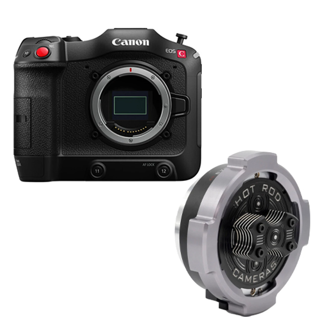 Canon® Canon EOS C70 Cinema Camera (RF Lens Mount) With Hot Rod Cameras PL To RF Mount Adapter (Mark II) 3 Canon® Canon EOS C70 Cinema Camera (RF Lens Mount) With Hot Rod Cameras PL To RF Mount Adapter (Mark II)