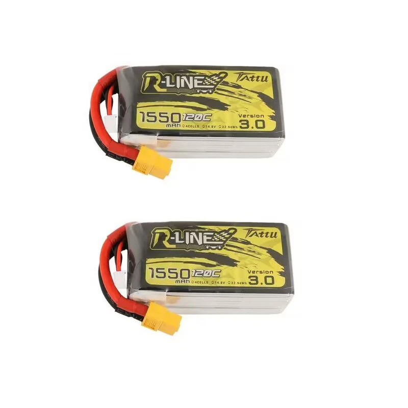 Tattu R-Line Version 3.0 14.8V 1550mAh 120C 4S1P Lipo Battery Pack With XT60 Plug(2PCS) 3 Tattu R-Line Version 3.0 14.8V 1550mAh 120C 4S1P Lipo Battery Pack With XT60 Plug(2PCS)